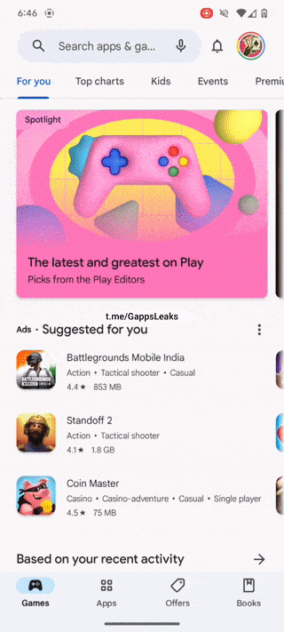 متجر بلاي يختبر شريط البحث الثابت في واجهة المتجر Google Play