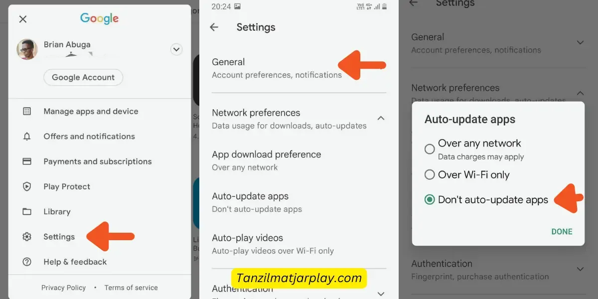 تعطيل تحديث التطبيقات تلقائيا من إعددات متجر Play في الاندرويد