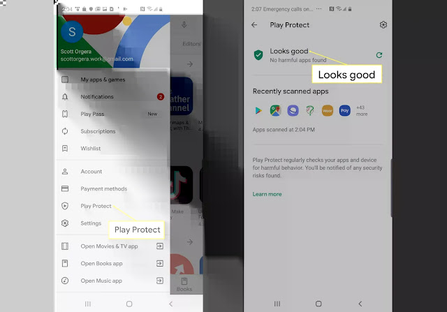 كيف تقوم بعرض ميزة Google Protect؟
