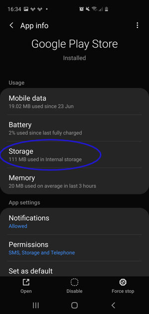 إعدادات متجر Play
