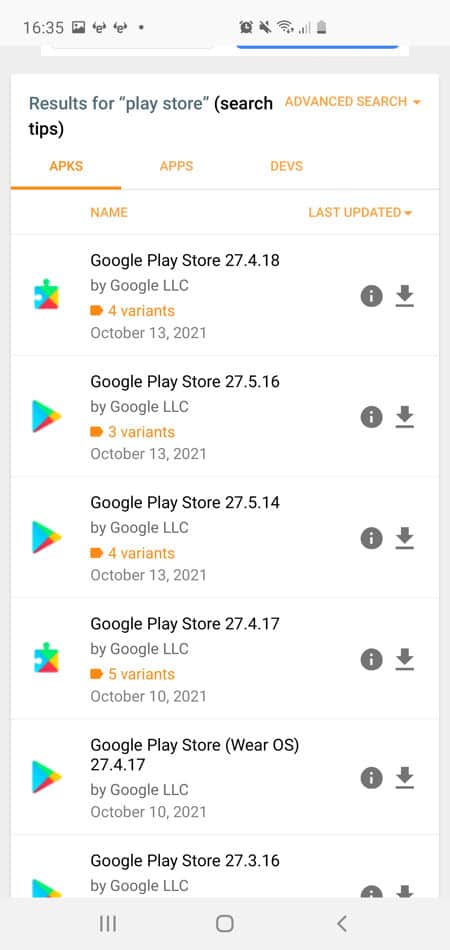 إصدارات سوق Play