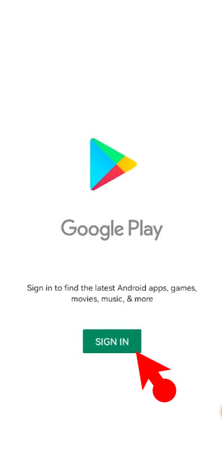 6. تسجيل الدخول إلى متجر جوجل بلاي